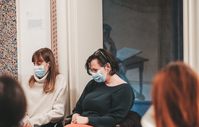 Utrinki s pogovora o mladi dramatiki  <em>Foto: Maša Pirc</em>