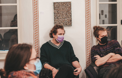 Utrinki s pogovora o mladi dramatiki  <em>Foto: Maša Pirc</em>